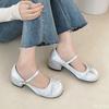 Fashion Spring Autumn Women's New Shoes Mary Jane Fashion Coarse Heel Shoes Elegant trendy Bow shoe Light versatile ladies pumps Mujer