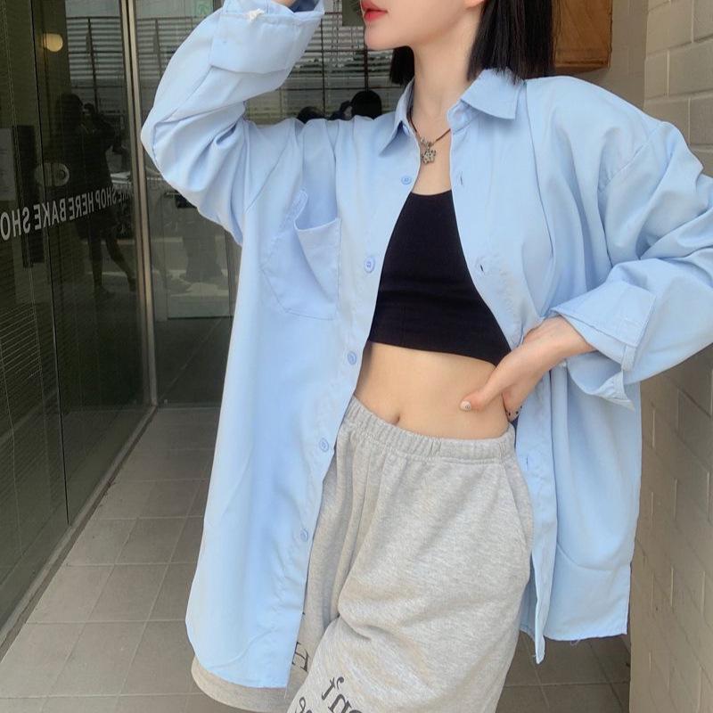 

Women s Casual Long Sleeve Sun Protection Shirt - Solid Color, Lightweight, Versatile for Spring and Autumn XXL зелений