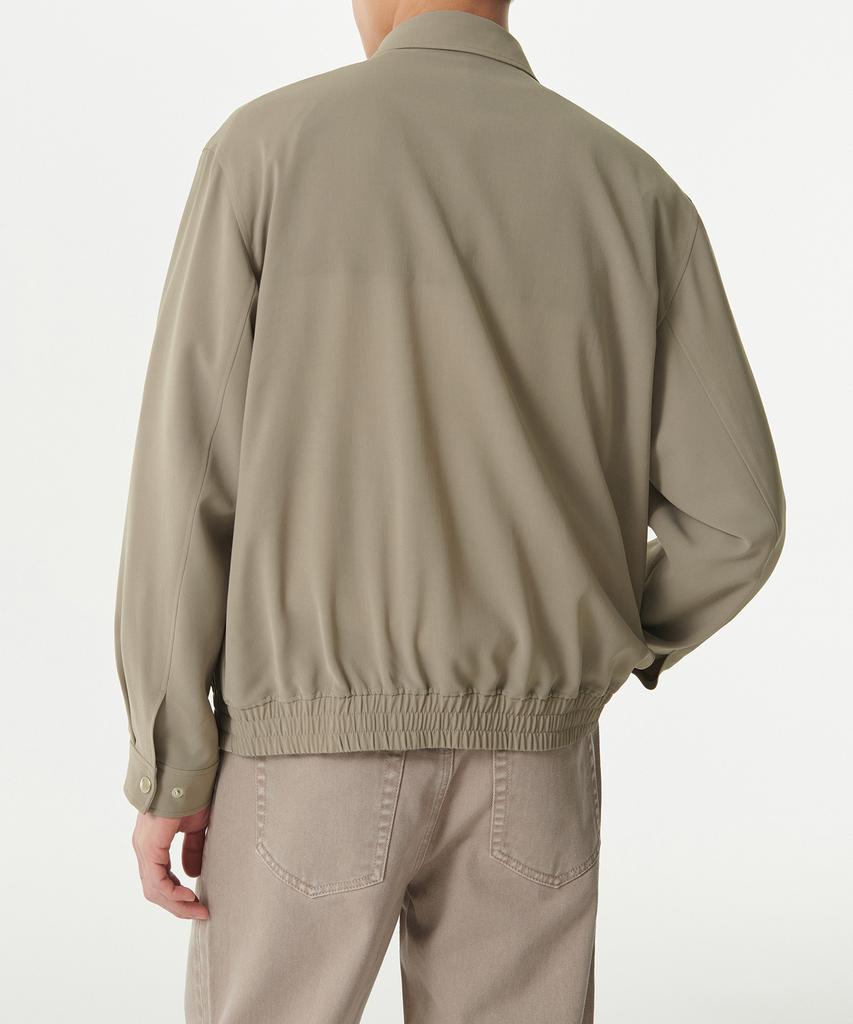 Musinsa Standard Linen-Like Minimal Blouson Jacket [Grayish Beige]