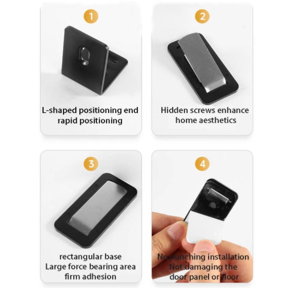 Edelstahl Ultra Dünner Türstopper Ultra Dünner Stark Magnetischer Türhalter Rahmen Tür