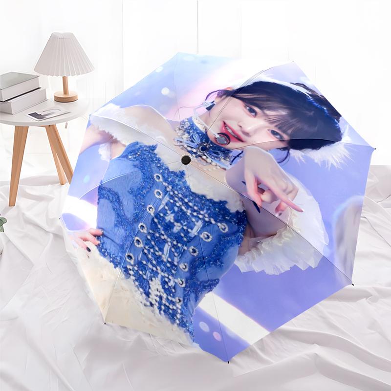 Printed Wonyoung Printed Folding Umbrella,Outdoor,Leisure,And Travel Umbrella,Durable Umbrella Fabric,Birthday And Holiday Gift