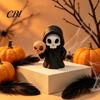PLA Material Toys 9Pcs Grim Reaper Figurines, Cool Skull Skeleton Statues, Gothic Dark Halloween Home Decor Accessories Decoration for Bedroom