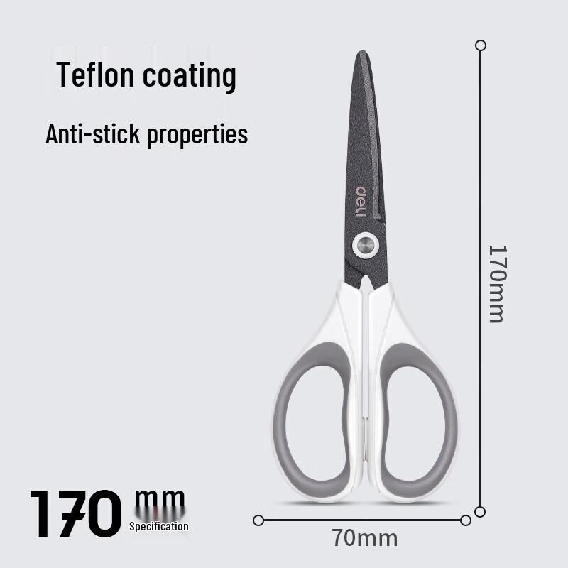Deli Teflon Stainless Steel Multi-Purpose Round Head Scissors