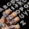 26Pcs Cartoon Letter Nail Art Charm Rhinestone English Letter Diy Nail Decoration Fashion Diy Manicure Decorations Accessories
