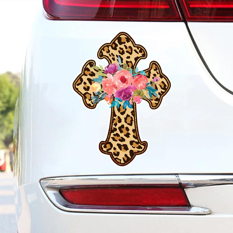 Leopard Cross Print Sticker Scratch Covering Self-Adhesive Waterproof Decal Motorcycle Decorative Accessorie