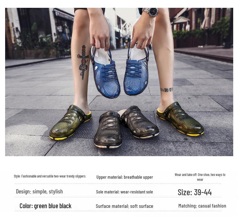 Herren Zwei-Wege Sommer Strand- und Outdoor-Freizeitsandalen