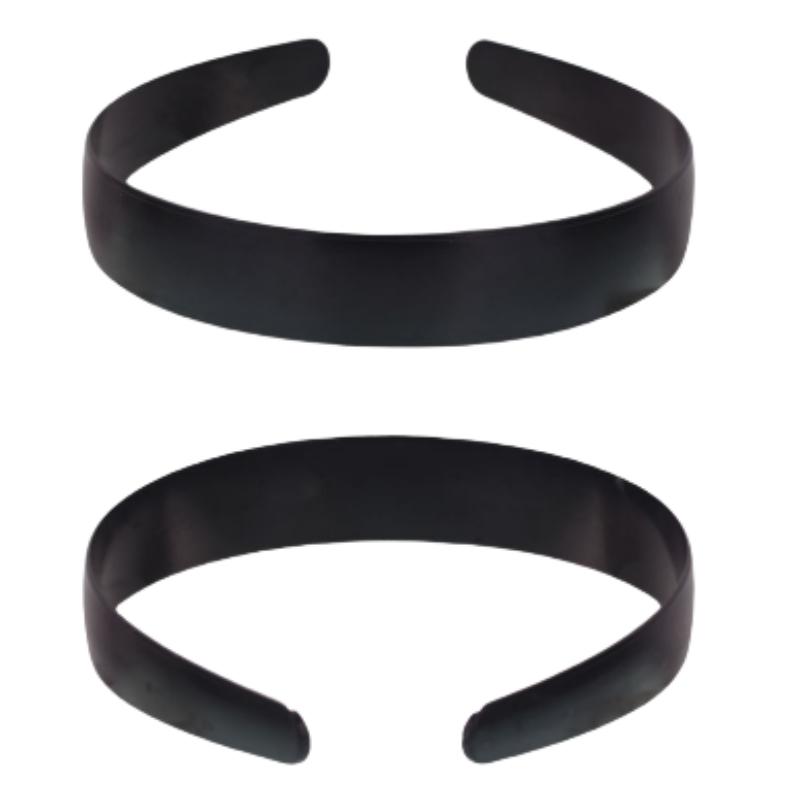 5 piezas 15/20/25/30 mm Negras Blancas Lisas Plástico Planas Diademas para el Pelo Material Ecológico Sin Dientes Diademas Accesorios para el Cabello DIY