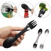 Outdoor Multi-functional Survival Tools 5 In 1 Stainless Steel Fork Spoon Bottle Opener EDC Kit Tableware Utensils