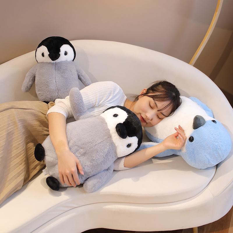 Penguin & Walrus Plush Companion Toy - Soothing Animal Hug Pillow for Kids
