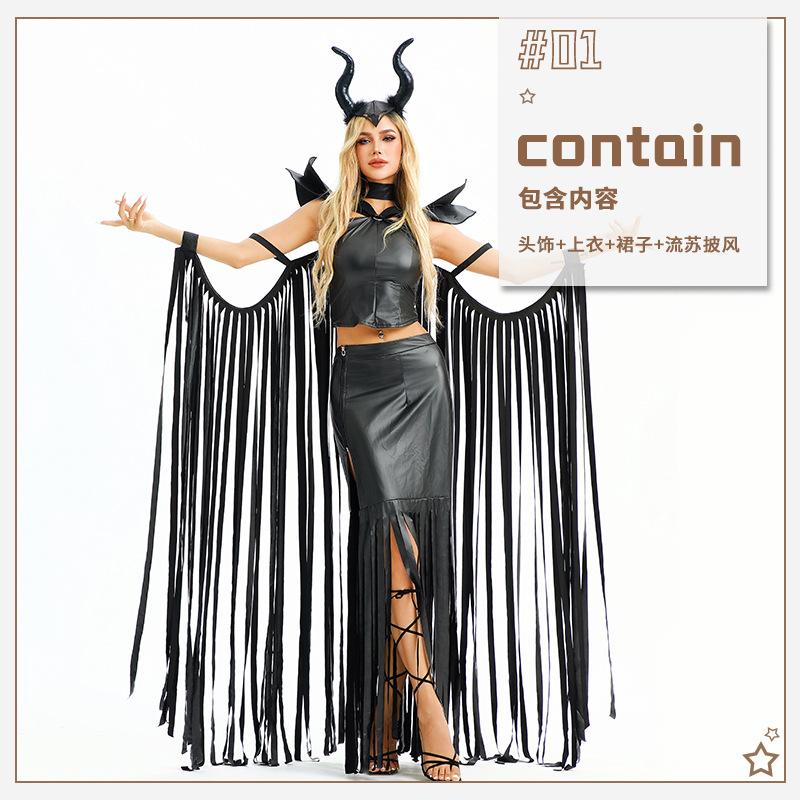 

Хэллоуин костюм сексуальная королева темный готический плащ вампира спящее заклинание накидка платье L