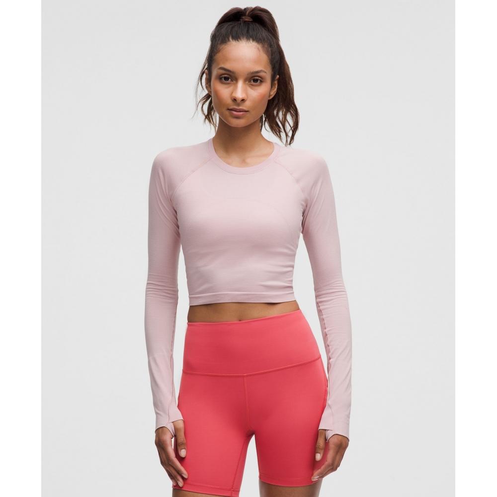 

Lululemon Рубашка Swiftly Tech Cropped с длинным рукавом 2.0 Pink Haze Pink Haze 8