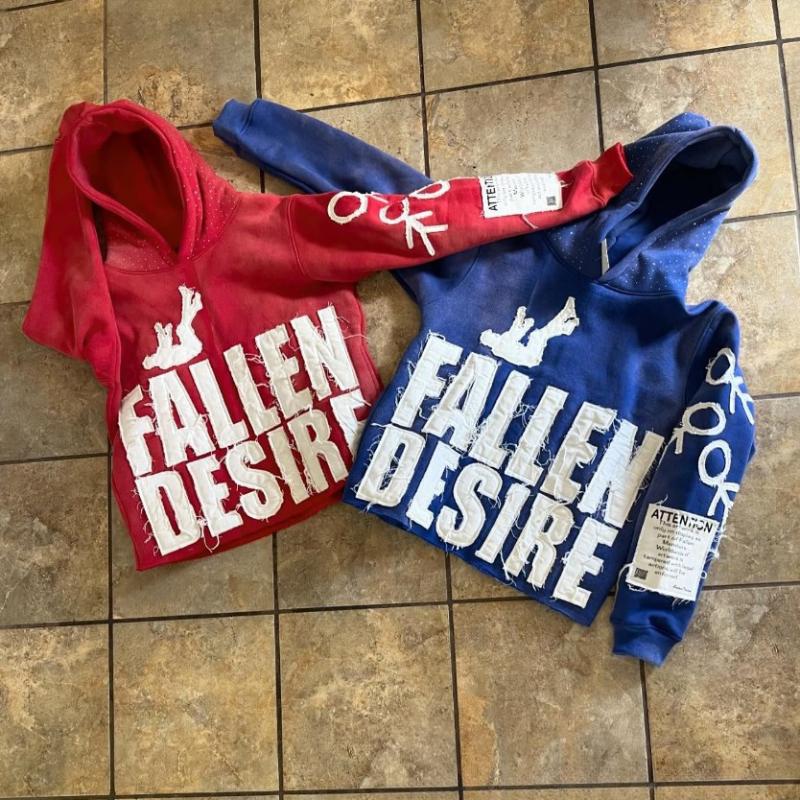 European and American Personalized Trend Patchwork Embroidery Street Harajuku Retro Loose Men's and Women's Hoodies