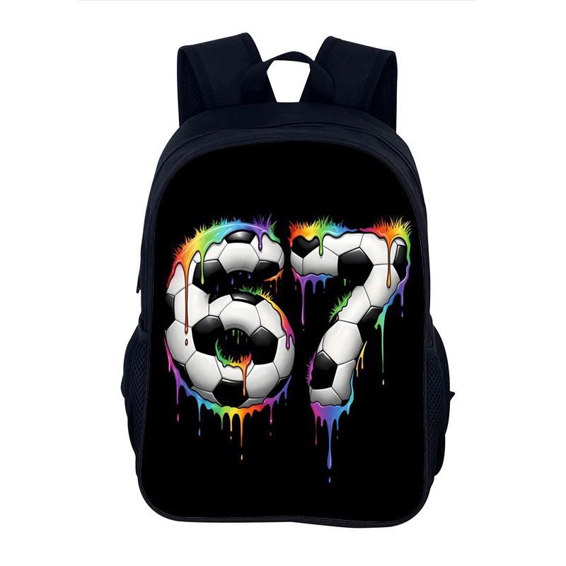 Lightweight School Backpack Teens With Character Print Design 20-35L Capacity Nylon Material Arc Shoulder Straps