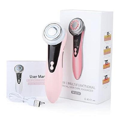 Face Massage Machine for Facial Ultrasound LED Light Therapy EMS Facial Massager Electric, Double Chin Reducer, Skin Lifting Device  Wrinkle Remover