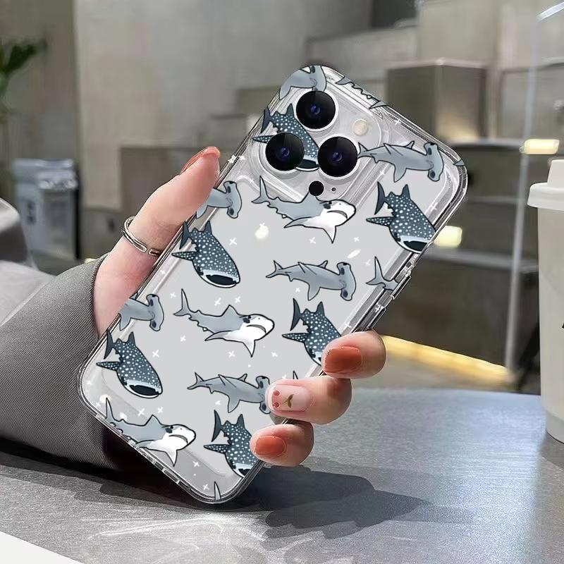 Ocean Animals Shark Dolphin Phone Case For Xiaomi Mi 15 T Pro 14T 13T 12T Mi 17 Pro 15 14 13 12 11 Lite 5G Clear Bumper Cover