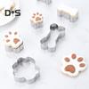 Non Stick 4Pcs/Set Biscuit Mold Heat Resistant DIY Dog Bones/Claws Cookie Mold Kitchen Utensils
