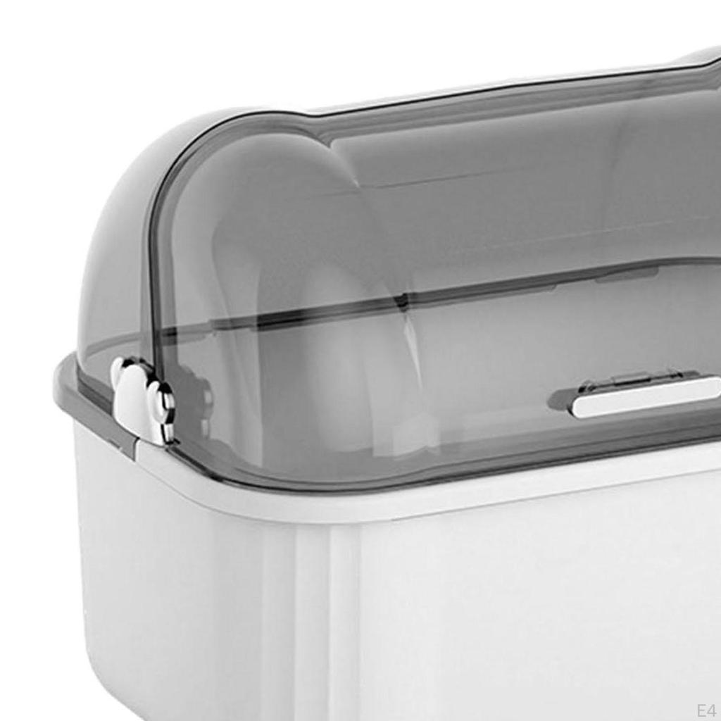 Dish Rack Dryer Tray Drainer Space Saving Dustproof Bowl and Chopstick Utensil Storage