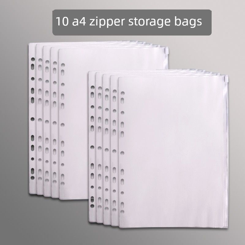 Four-Hole A4 Punch Loose-Leaf Binder 3-Hole Folder A4 Paper Clip Info Booklet Storage Paper Paper Perforated Shell
