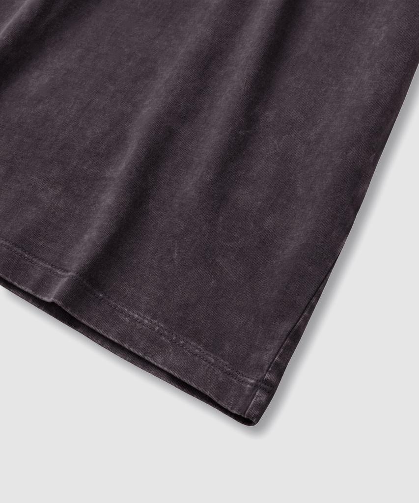 ASP Low-Cut Dirty Washed Short Sleeve T-Shirt - Deep Purple