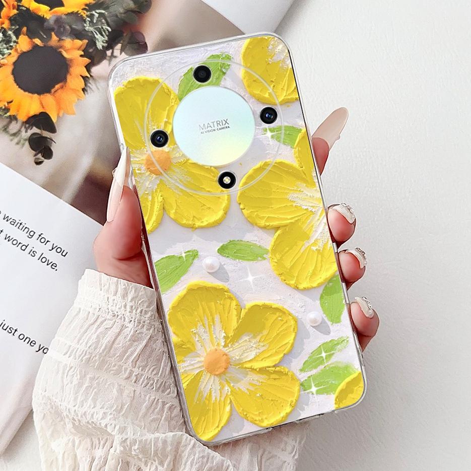 For Honor X9a Case Magic5 Lite Popular Luxury Painted Cover Soft Slim Phone Case For Honor Magic 5 Lite HonorX9a Back Cover Bags