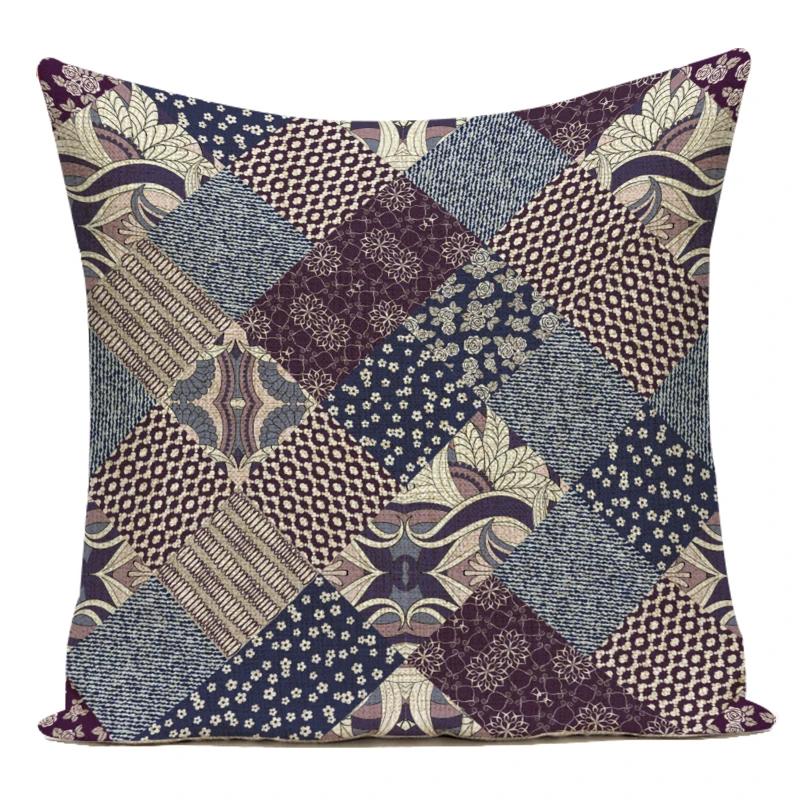 Polyester Decorative Pillows Geometric Mandala Boho Sofa Home Decor Pillow Cushion Cover For Living Room Capa De Almofadas