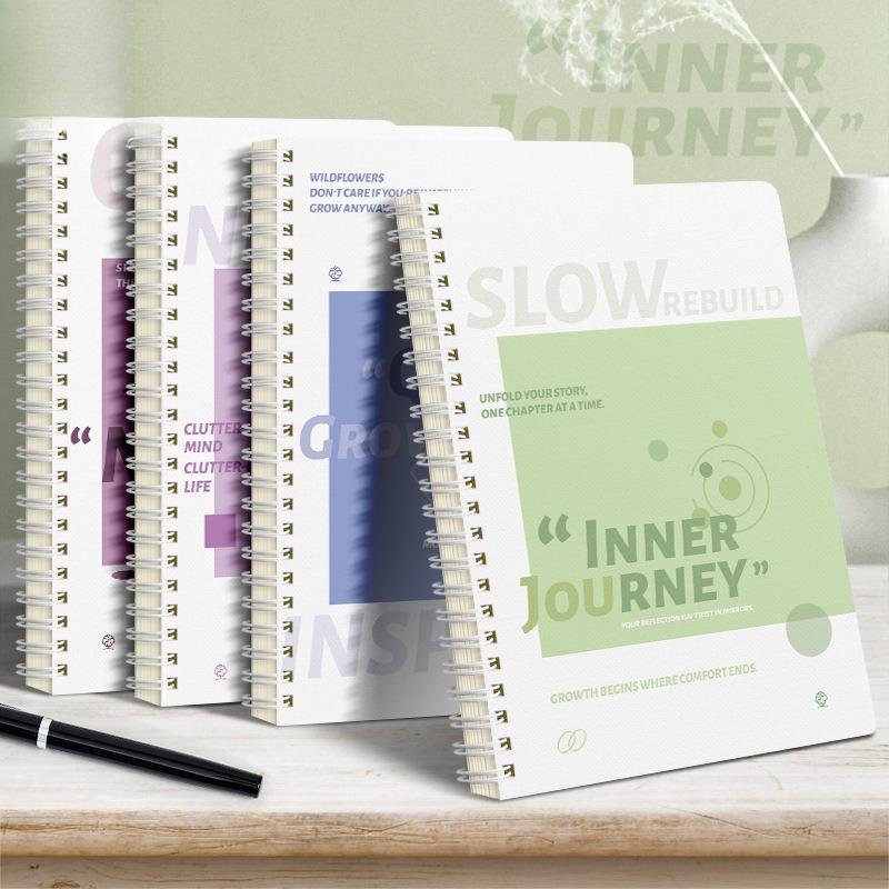 Coil Thickened Paper Hard Shell Cover Student Horizontal Line Cute Animal Notebook Notepad