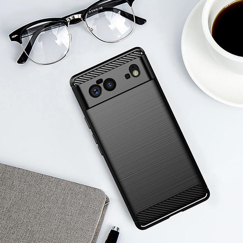 For Google Pixel 6 Case Carbon Fiber Shockproof Silicone Case for Google Pixel 6 Cover for Google Pixel 6 6 Pro 6A A 4A G 4