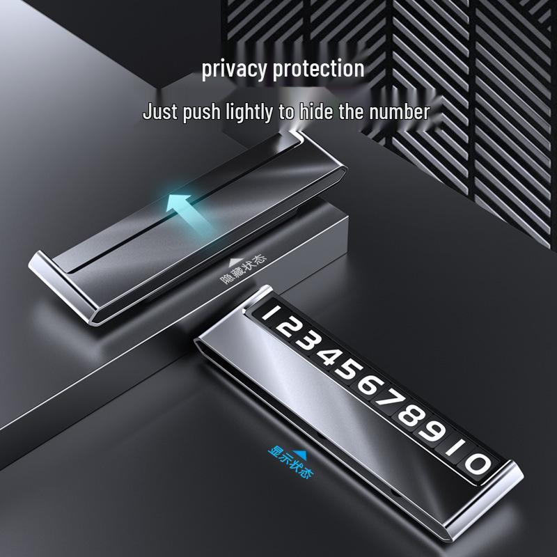 Creative Luminous Temporary Car Parking Sign with Movable Phone Code and Numbers