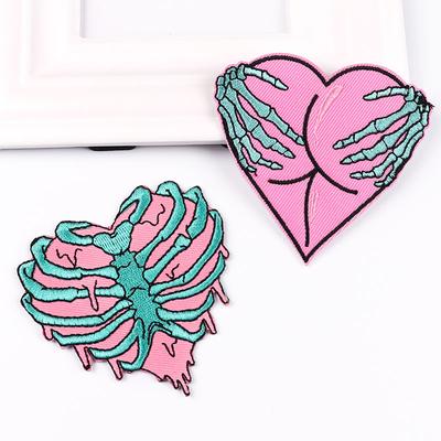 2 Pcs/pack Fusible Embroidery Patch Iron On Patches For Clothing Thermoadhesive Patches For Jackets Jeans Backpack Ironable Sewing Patch