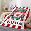 Custom Name Liverpool Football Club Theme Printed Blanket Perfect For Couch Bed Travel Outdoor Use Machine Washable Cozy Durable