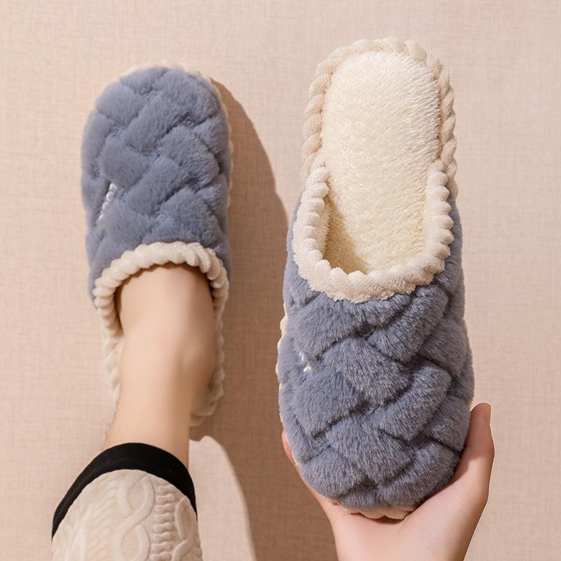 

Хлопковые тапочки женские зимние весенние и осенние для дома, комнатные, теплые, нескользящие, домашние, Cixi, зимние, парные, плюшевые, мужские 44-45 (for sizes 43-44)