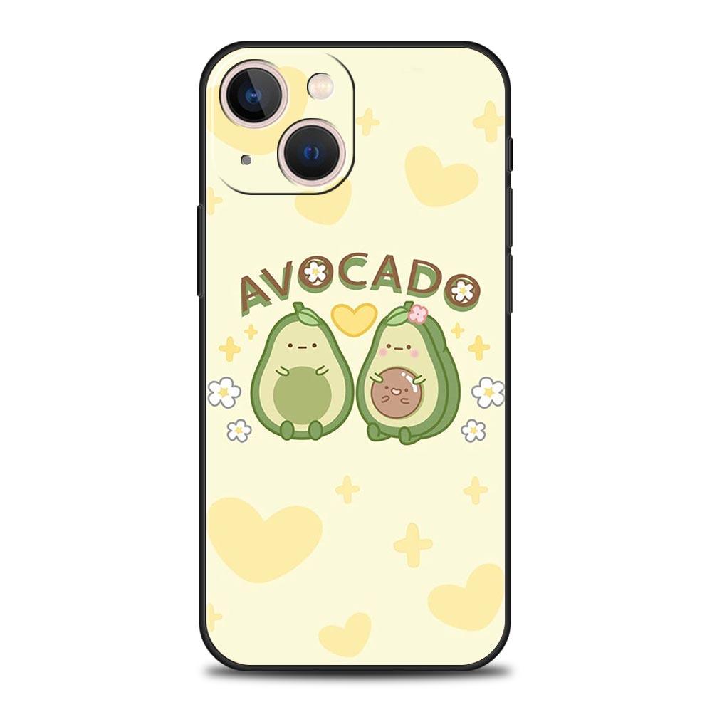 

Cute Avocado Phone Case Cover for iPhone 17 16 15 14 13 12 Pro Max 11 Pro Max 17 AIR Plus Shockproof Soft TPU Shell Fundas Capas iPhone 13Pro Max