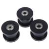 Double Bearing H Groove Flat Bottom Groove Wheel Width 25 Nylon Roller Guide Wheel Moving Pulley H6/H8/H10*50*40