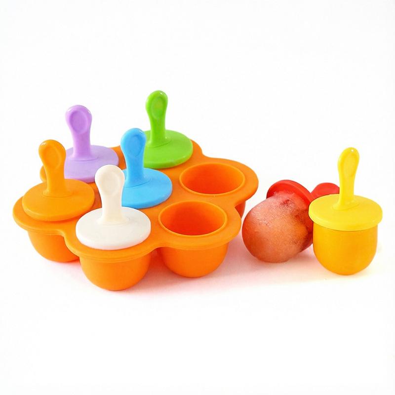 Silicone Food-Grade Ice Cream & Popsicle Mold - DIY Baby Food Container