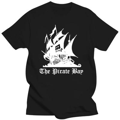 New Funny Tee Shirt Pirattee Bay Internet Movie Torrent Hacker Meme Computer Nerd Mens Black T-Shirt Harajukkuu Streetweaarr