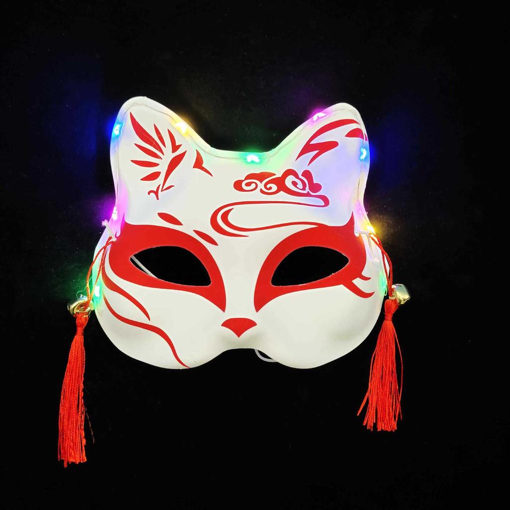 Japanese Style Fox Mask - Half-Face Anime Cosplay for Women