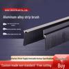 Black Aluminum Bristle Brush Door Seal – Nylon Dustproof Strip