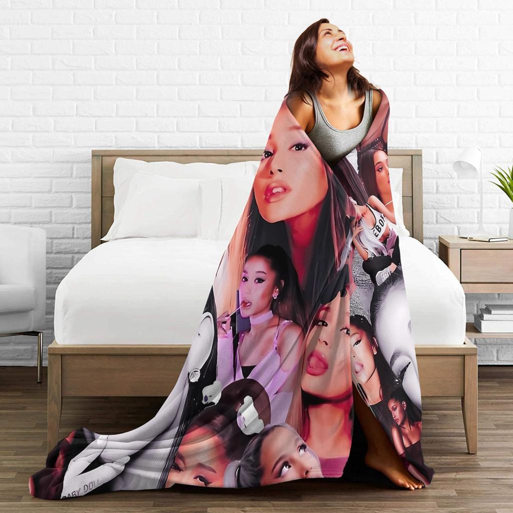 The Best Singer Ariana Blanket Fleece Summer Air Conditioning Grande Pop Music R&B Multifunction Ultra-Soft Throw Blanket Quilt