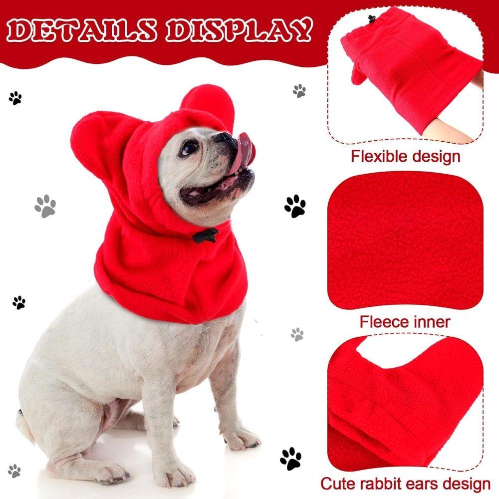Adjustable Dog Ears Hoodie Caps Soft Dog Headgear Pets Supplies Casual Pet Cap  Cold Weather