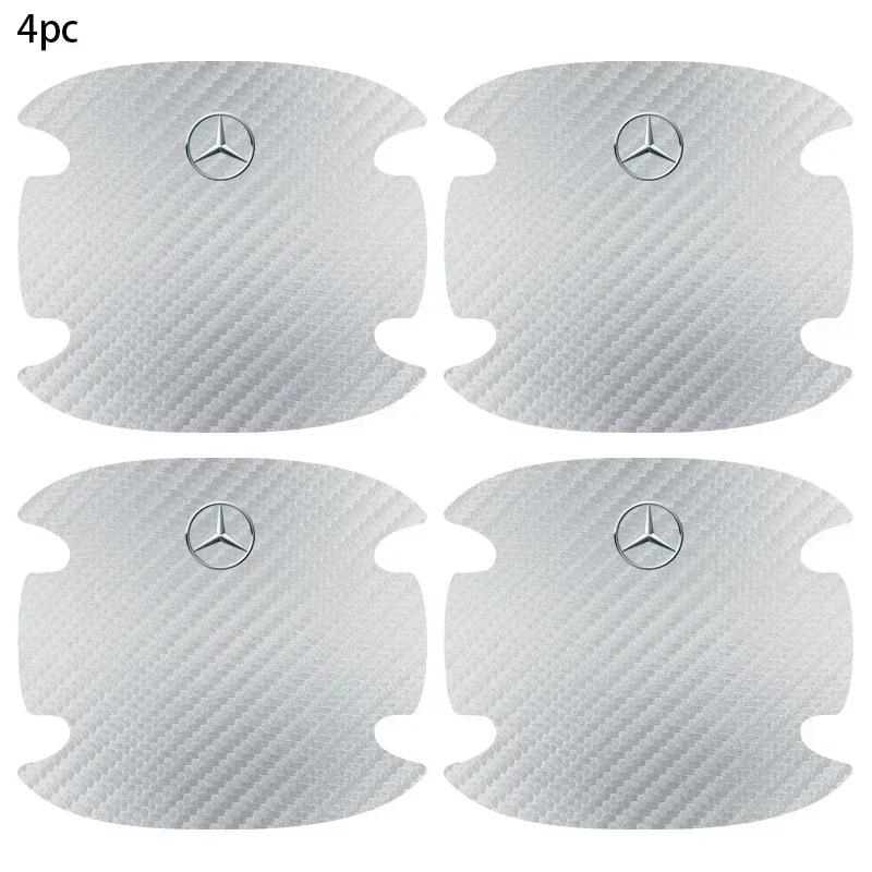 CSB1 4pcs/set Carbon Fiber Car Door Bowl Handle Anti-Scratches Sticker For Mercedes Benz B/C/E/S Class A Class C200L GLC GLE CLA