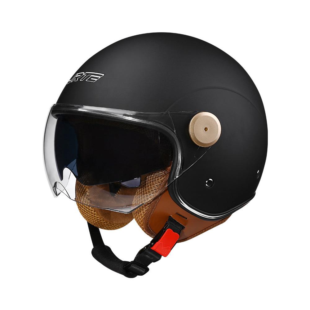 All-season Electric Vehicle Helmet for Men and Women, Dual-vision Safety Half Helmet
