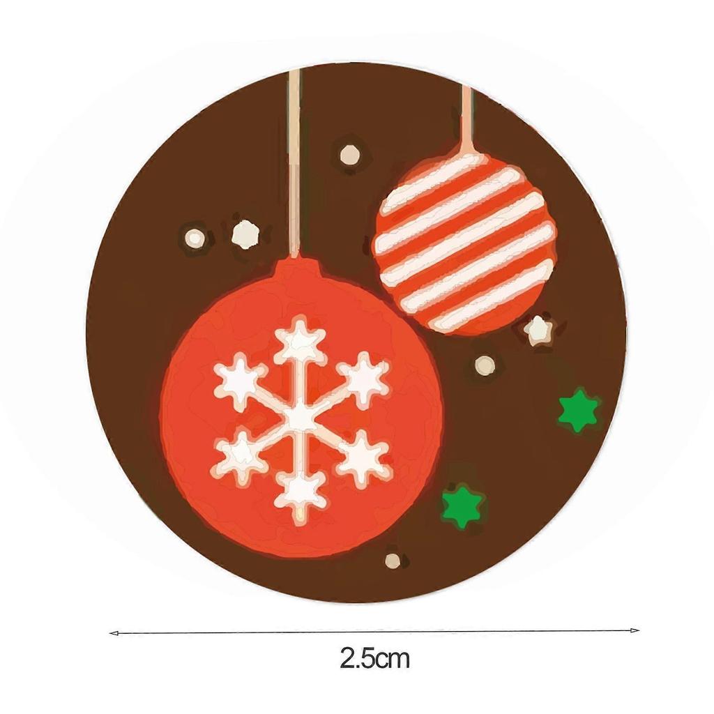 500 Stück Frohe Weihnachten Aufkleber, Rollen mit runden Weihnachtsetiketten, Klebende Weihnachtsdekorationen, Umschlag Siegel Aufkleber, geeignet
