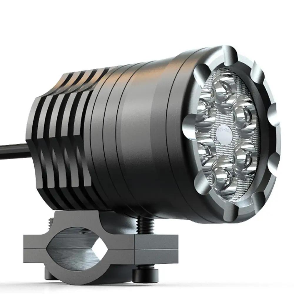 1/2PCS 60W Additional Led Headlights for Motorcycle Universal Moto Spotlight LED Motorcycle Headlight Auxiliary 12V 24V Car Lamp