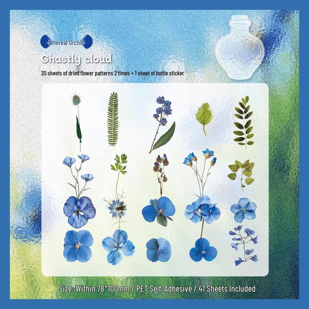 Handmade Transparent Plant & Flower Stickers for Creative DIY and Journaling