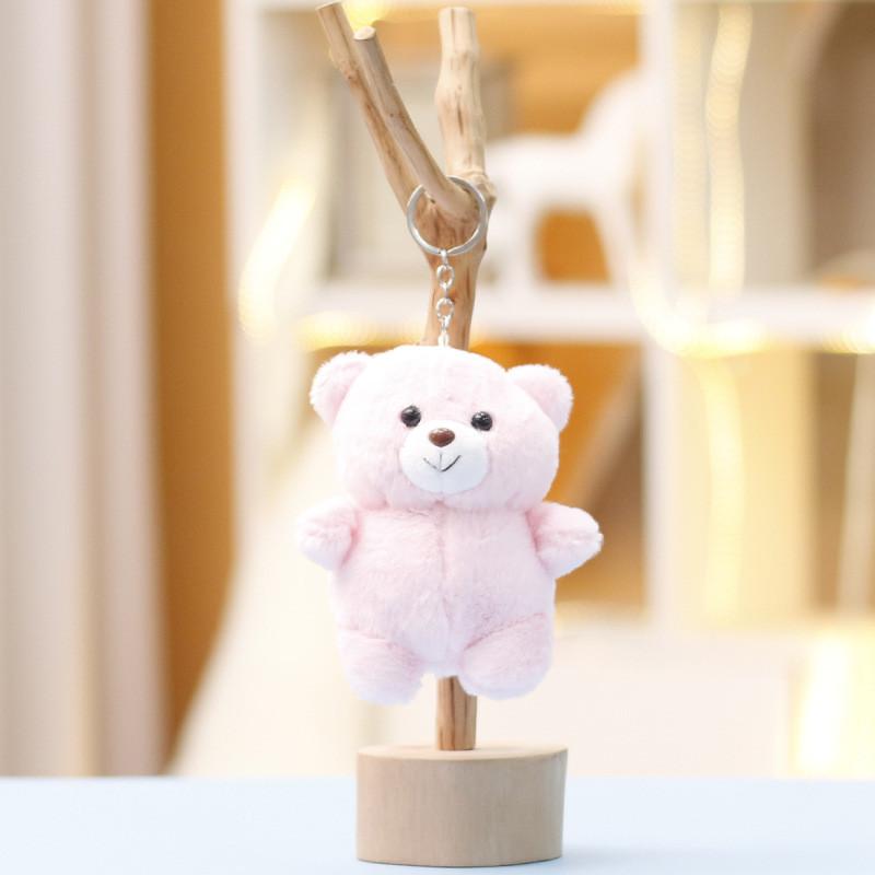 

Adorable Bear Animal Plush Doll With Soft Short Pile Fabric For Gift And Decor розовый