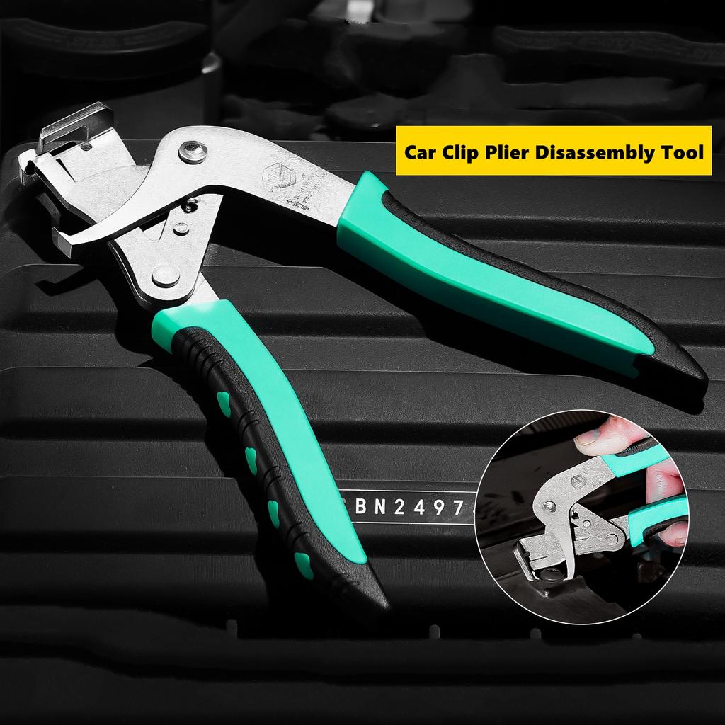 Car Clip Pliers Auto Panel Removal Tool With Rubber Fastener Rivet Tools, Professional Auto Repair Kit For Plastic/Nut Removal