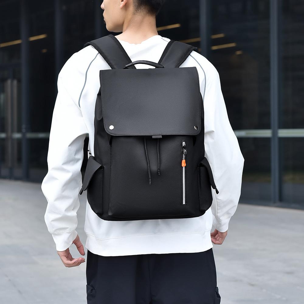 Schoolbag New Men's Versatile Backpack Lightweight Simple Large Capacity Travel Backpack Trend Casual Student Computer School Bag