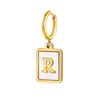 26 Letter Earrings Diy Stainless Steel Shell Letter C Earrings Gold Women'S Earrings, Jewelry Ed-637