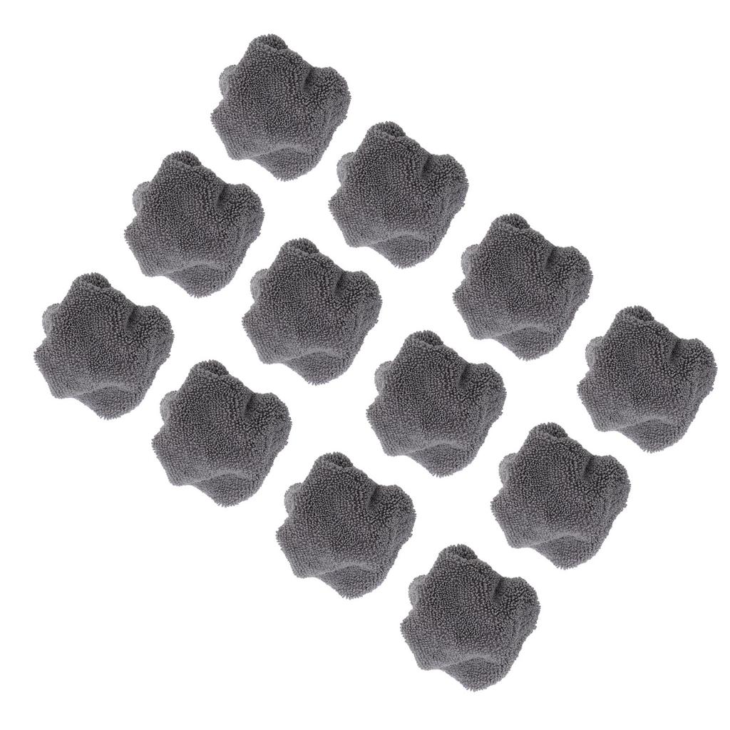 12pcs Window Cleaning Robot Replacement Pads Round Reusable Glass Cleaning Robot Cloths for Home and