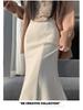 High Waist Woolen Fishtail Skirt - Autumn/Winter 2026, Slimming A-Line Long Skirt for Women.